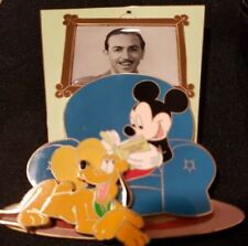 Disney Pin 48281 WDW Cast Mickey Mouse Reading with Pluto Walt 3D JUMBO LE 750 picture