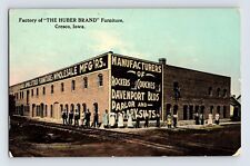 Postcard Iowa Cresco IA Huber Brand Furniture 1913 Posted Divided Back picture