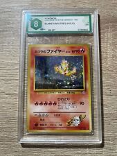 1999 Pokemon Card Blaine's Moltres Holo Rare Japanese Gym Set Graad 8 picture