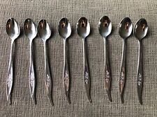 Hanford Forge Stainless Steel Ice Tea Ice Cream Soda Long 8 Spoons Avonrose HF  picture