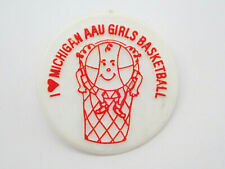 I Love Michigan AAU Girls Basketball Vintage Lapel Pin picture
