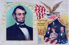 LINCOLN'S BIRTHDAY - Assassination Of President Lincoln Postcard picture