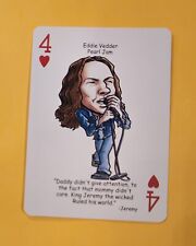 2012 Hero Decks Presents Rock 'n Roll Playing Cards Eddie Vedder FOUR of HEARTS picture