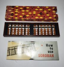 Vintage Tomoe Brand Soroban Abacus With Box & Booklet picture
