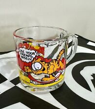 Vintage Garfield McDonald’s 70s Glass Coffee Cup Colorful Intact Graphic picture