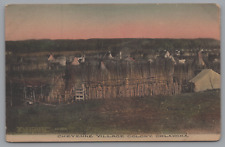 Cheyenne Village Colony Oklahoma, H H Clarke 1908 Vintage Postcard picture