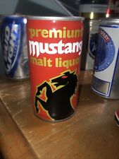 Mustang Malt Liquor Beer Can. Empty Tab Top Bottom Opened picture