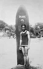 Duke Kahanamoku Surf Board Honolulu Hawaii HI Reprint Postcard picture