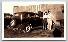 Photograph Vintage Automobiles Outdoor Snapshot Car Woman Man Fashion Building picture