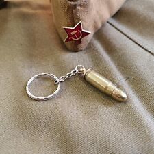 Tokarev soviet bullet keychain 7,62x25mm original casing with genuine new bullet picture