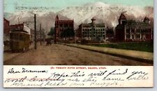 Ogden UT-Utah, Twenty Fifth Street, Town, Mountains, Antique, Vintage Postcard picture