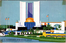 Postcard Chicago 1933 Worlds Fair U.S. Government & States Group Federal Bldg. picture