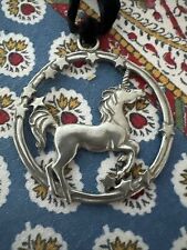 1986 Seagull Pewter Canada Lovely Unicorn & Stars Ornament picture