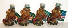 LOT OF (4) REINDEER LIGHT COVER - OLD WORLD CHRISTMAS BLOWN GLASS -NEW W/TAGS picture