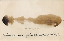 G21/ Bristol Indiana RPPC Postcard 1907 St Joe River Scene 5 picture