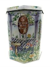 VINTAGE FLORAL TIN 1992 SUTTER HOME GAZEBO SECOND IN A SERIES SIGNED P. FARAGHER picture