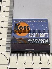 Rare Feature Matchbook Front Strike  Koss Restaurant  Jersey City gmg Unstruck picture