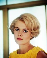 Jean Seberg beautiful 1969 in yellow dress with shorter blonde hair 24x36 poster picture