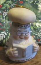 VTG L’il Chimers Hershey CHOCOLATE SANTA Elf Christmas Bell Ornament picture