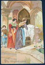 Thy Kingdom Come, Lord's Prayer Postcard - Embossed, Great Colors picture