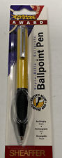 Vint. NOS Sheaffer Award Ballpoint Pen Matte Yellow Barrel Refillable Black Ink picture