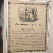 Antique 1884 Baptism Conformation Certificate picture