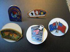 Lot of 5 boy scout BSA hat pins #232 picture