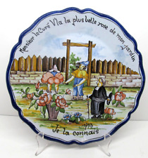 Nevers E. Georges French Faience Commemorative 9 1/2