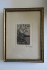 Antique Fred Thompson Hand Colored Framed Photo Print Signed Small Size picture