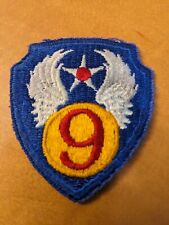 9TH AIR FORCE USAF STAR WINGS SHIELD MILITARY BLUE EMBROIDERED PATCH picture