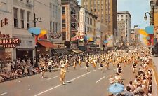 Postcard Main St in Memphis TN Tennesse Cotton Carnival Parade  5220 picture