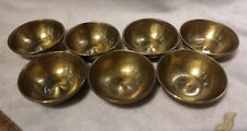 Real Nice Tibet Set 7P 1800s Old Antique Buddhist Alloy Copper Water supply bowl picture