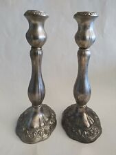 Large Antique Looking Candel Sticks Lot Of 2 picture