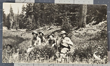 Vintage 1912 Wenatchee Mountain Men B&W RPPC Velox Postcard - Trimmed picture