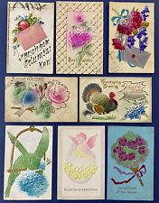 vintage postcards (8) novelty air brush hand color all to same recipient VG-EX picture