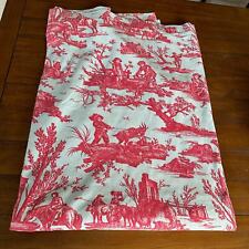 Williams Sonoma Toile Countryside Tablecloth Blue Pink 70x108 picture