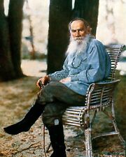 RUSSIAN WRITER LEO TOLSTOY @ HIS YASNAYA POLYANA HOME 1908 - 8X10 PHOTO (RT027) picture