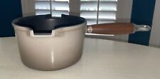 VTG Le Creuset Castoflon 16 Sauce Pan Pot Wood Handle Double Spout  No Lid picture