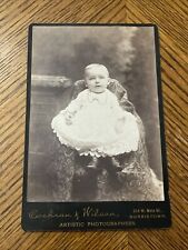 Baby Boy Cochran & Wilson Norristown PA Antique Cabinet Card VTG picture