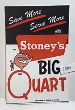 EARLY STONEY’S BIG QUART BEER AD JONES BREWING CO. SMITHTON PA. NEW POSTCARD picture