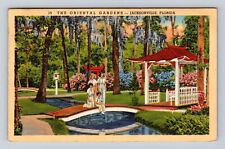 Jacksonville FL-Florida, the Oriental Gardens, Antique Vintage Souvenir Postcard picture