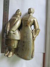 Soviet Russia Rare figure / statue military soldier of the Red Army with a girl picture