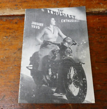 January 1935 HARLEY DAVIDSON 'The Enthusiast' a Magazine For Motorcyclists picture