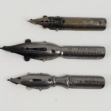 3 Vintage Tank Pen Nibs Fountain Pens Calligraphy Tips E. G. Henry, No 4, 12, 15 picture
