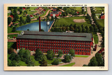 Aerial View Pacolet Manufacturing Co Mill No 6 Gainesville Georgia GA Postcard picture