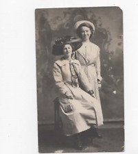 Well Dressed Women posing 1910 RPPC picture