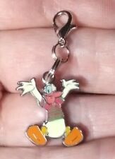 Silver Disney Crazy Donald Duck Zipper Pull & Keychain Add On Clip picture