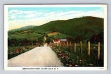 Schenevus NY-New York, Scenic General Greetings, Antique Vintage c1933 Postcard picture