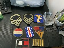 Lot of 8 US ARMY Badge Patches Plus AIRBORNE crystal Award picture