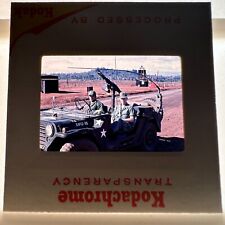 Vintage Vietnam War 1969 Military Jeep Truck Kodachrome Transparency Photo Slide picture